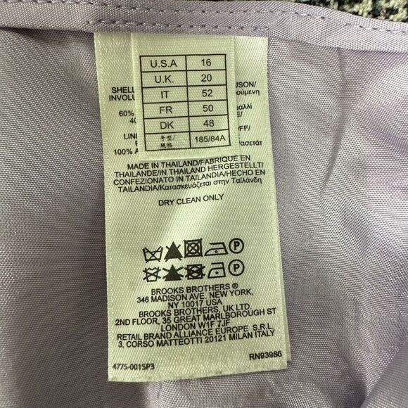 Brooks Brothers Wrap Skirt size 16 Black Purple Plaid - Picture 6 of 9